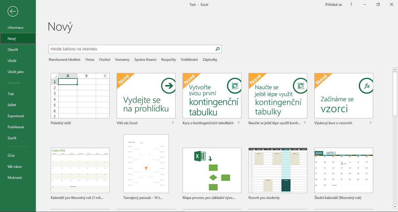 Základy Microsoft Excel