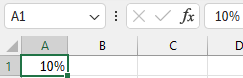 Ukážka zápisu percent - Základy Microsoft Excel