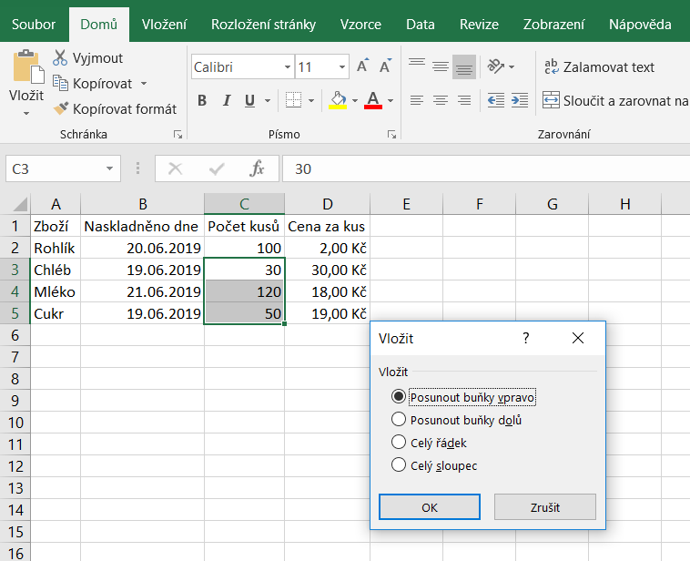 Základy Microsoft Excel