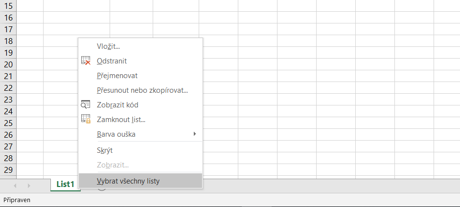Základy Microsoft Excel
