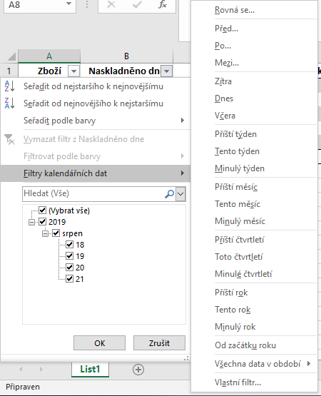 Základy Microsoft Excel