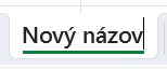 Možnosť premenovania hárka - Základy Microsoft Excel