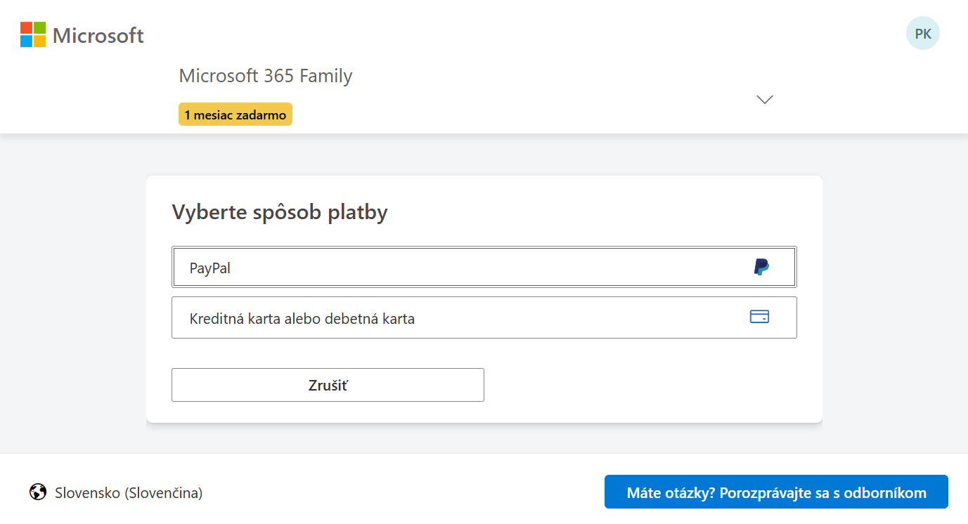 Výber platobnej metódy - Základy Microsoft Excel