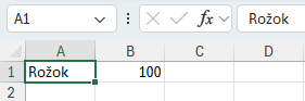 Ukážka rozdielu zarovnania bunky s textom a číslom - Základy Microsoft Excel