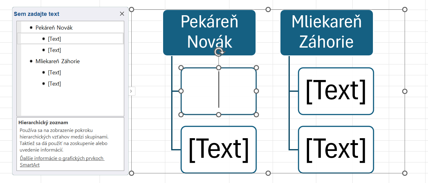 Vloženie textu do položiek zoznamu - Základy Microsoft Excel