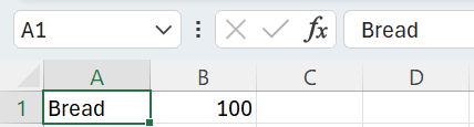 Ukážka rozdielu zarovnania bunky s textom a číslom - Základy Microsoft Excel