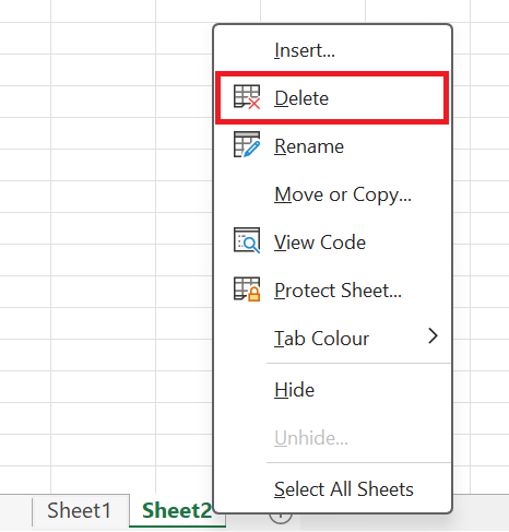 Ponuka odstránenia listu - Základy Microsoft Excel