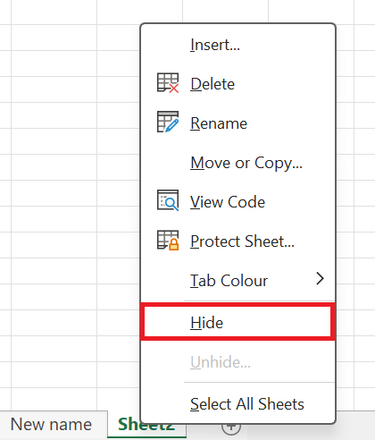 Možnosť skrytia listu - Základy Microsoft Excel