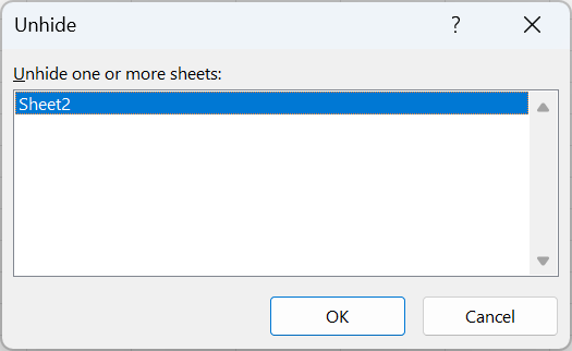 Zobrazenie skrytého listu - Základy Microsoft Excel