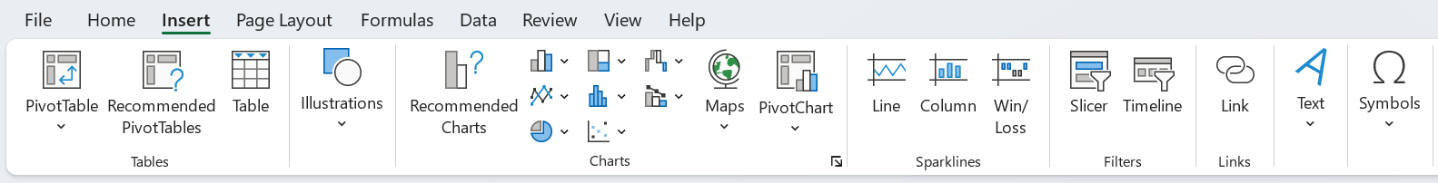 Karta Insert v Exceli - Základy Microsoft Excel