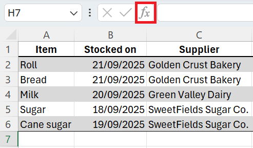 Tlačidlo Insert Function v Exceli - Základy Microsoft Excel
