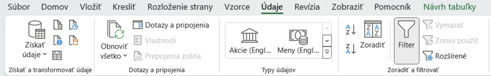 Vloženie automatického filtra v Exceli - Základy Microsoft Excel