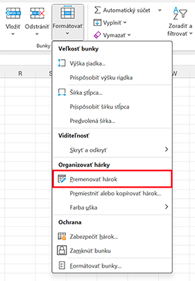 Premenovanie hárka v Exceli - Základy Microsoft Excel
