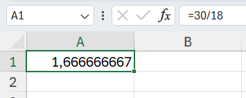 Výsledok zadaného vzorca - Základy Microsoft Excel