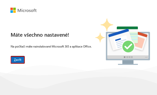 Dokončenie inštalácie - Základy Microsoft Excel - Základy Microsoft Excel