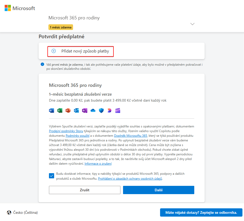 Nastavenie platobnej metódy - Základy Microsoft Excel - Základy Microsoft Excel