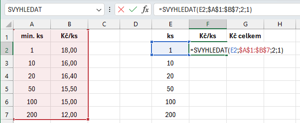 Ukážka vyhľadávania v Excelu - Microsoft Excel pre pokročilých - Microsoft Excel pre pokročilých
