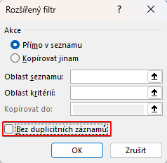 Vytvorenie unikátneho zoznamu pomocou rozšíreného filtra - Microsoft Excel pre pokročilých - Microsoft Excel pre pokročilých