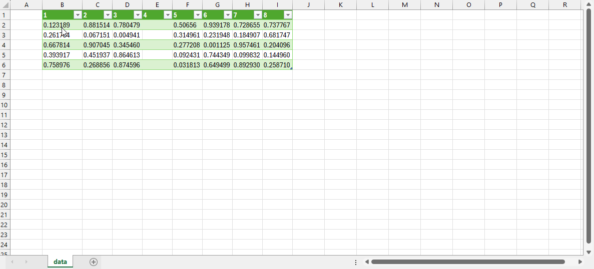 Ukážka pohybu medzi oblasťami dát pomocou Ctrl + šípka - Microsoft Excel pre pokročilých - Microsoft Excel pre pokročilých