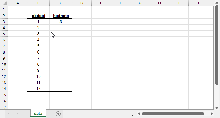 Roztiahnutie formátovanej tabuľky pomocou fill handle - Microsoft Excel pre pokročilých - Microsoft Excel pre pokročilých