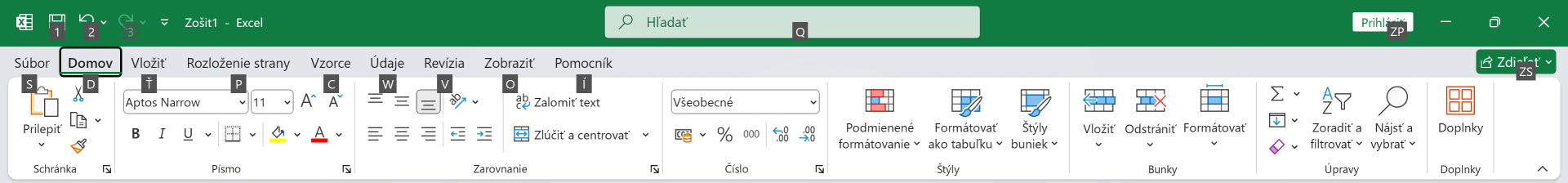 Pás kariet po stlačení klávesu Alt - Microsoft Excel pre pokročilých