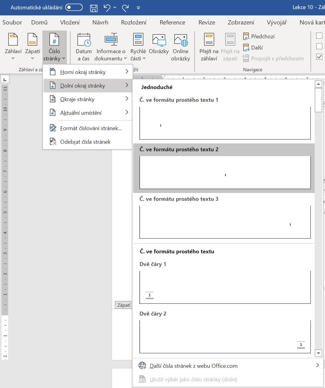 Základy Microsoft Word