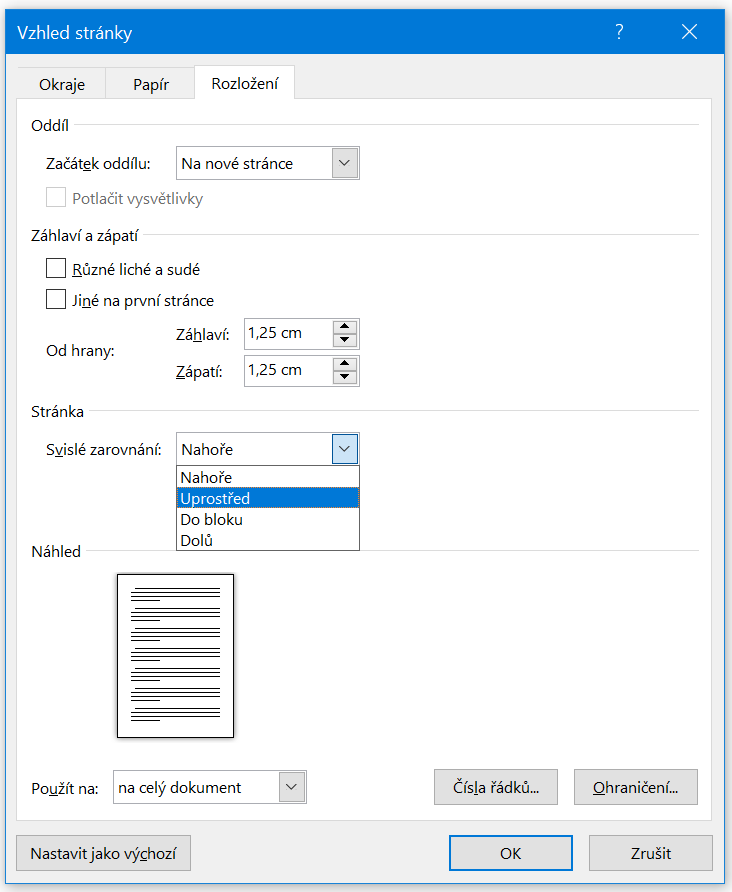Základy Microsoft Word