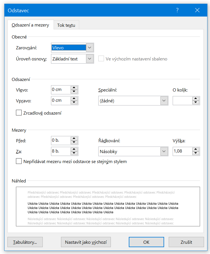 Základy Microsoft Word