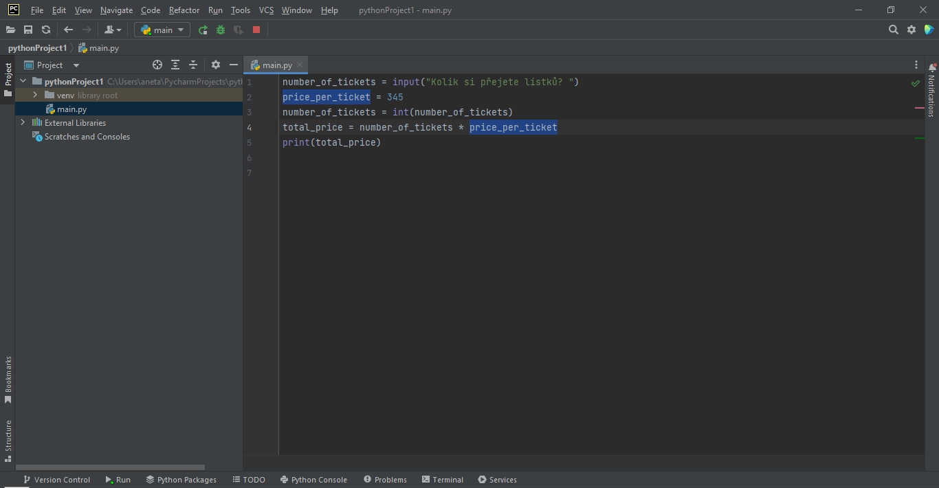 PyCharm - Pokročilá práca