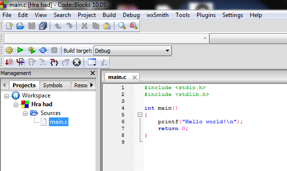 Nový projekt v céčku - Zdrojákoviště jazyka C - Pokročilé konštrukcia