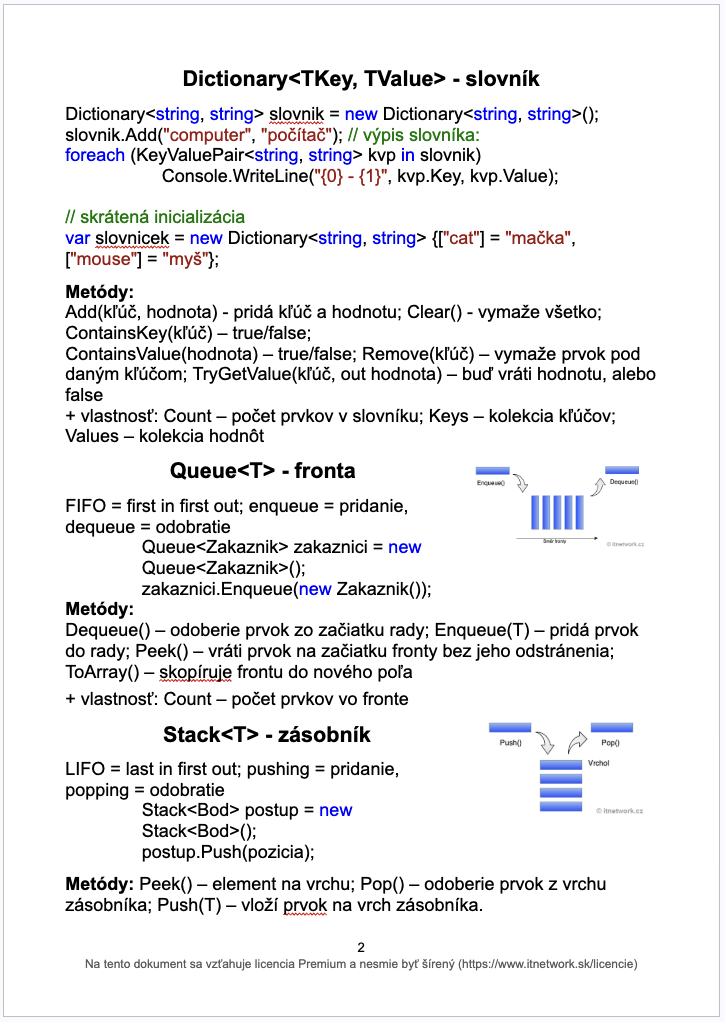 Kolekcie a LINQ v C# .NET
