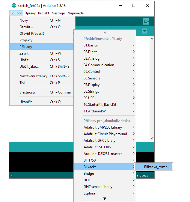 Príklad knižnice - Arduino