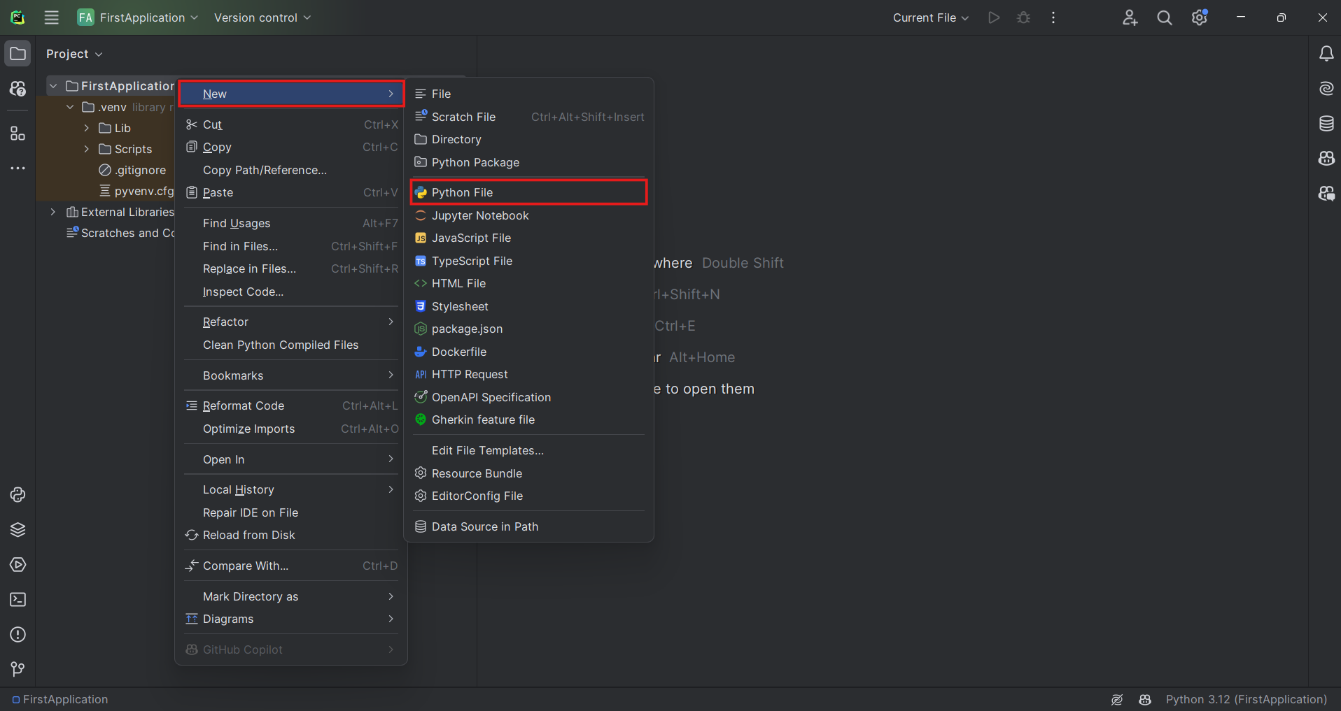 Vytvorenie nového súboru - Základné konštrukcie jazyka Python