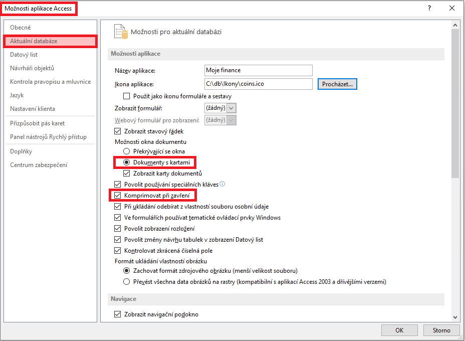 Osobné financie v MS Access