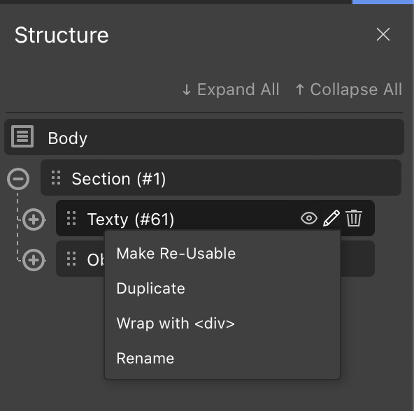 Wrap with div - Oxygen Builder