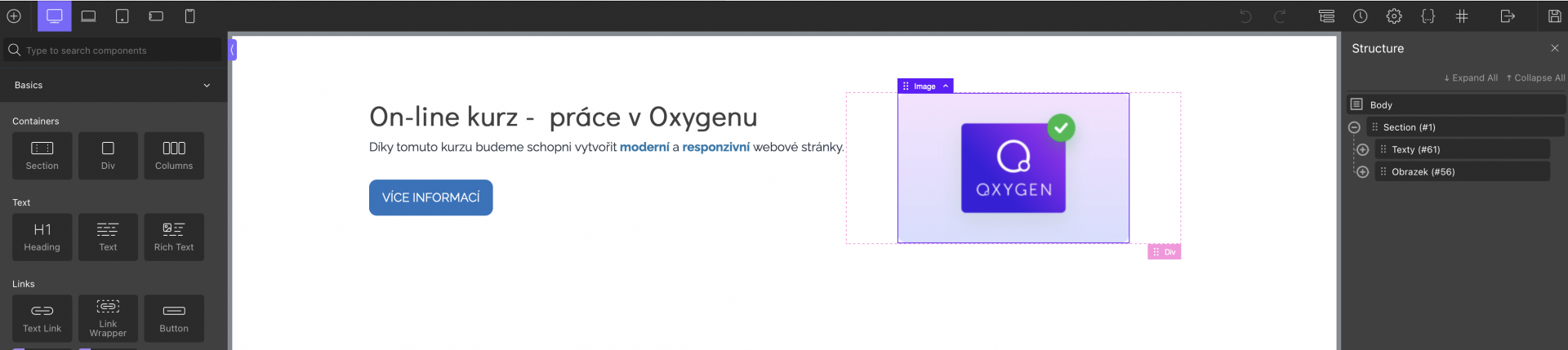 Test-vloženie image - Oxygen Builder