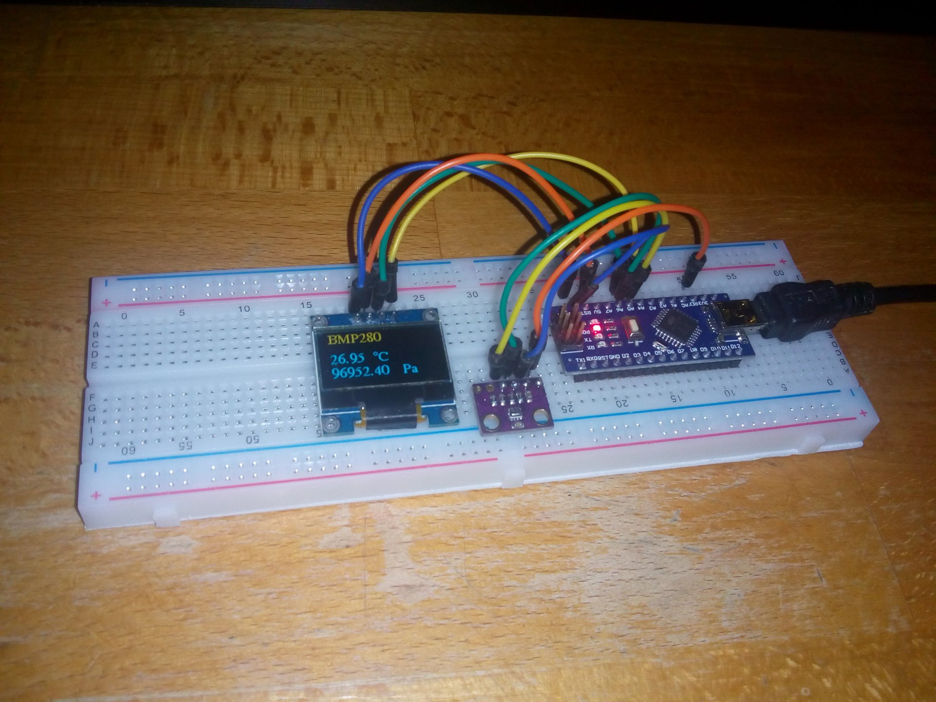 Arduino BMP280 a OLED displej - Arduino
