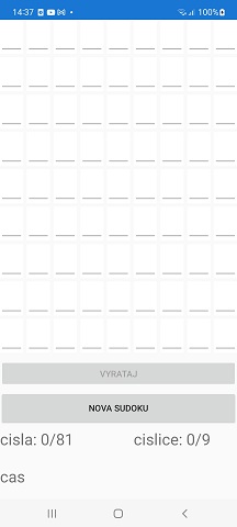 Xamarin aplikácie Sudoku v C# .NET