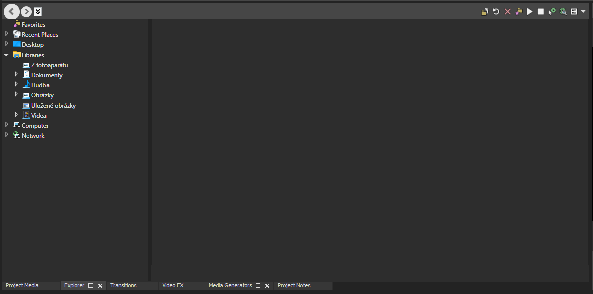 Prieskumník súborov - Úprava videa vo Vegas