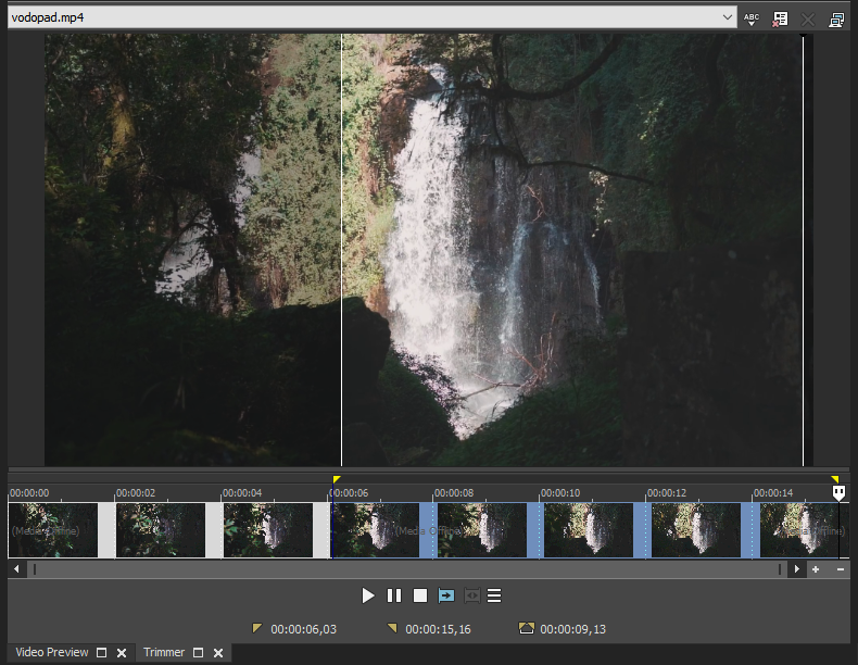 Trimmer - Úprava videa vo Vegas