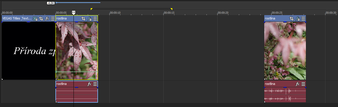 misto - Úprava videa vo Vegas