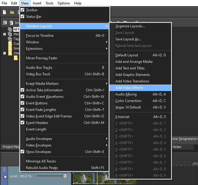 avfx - Úprava videa vo Vegas