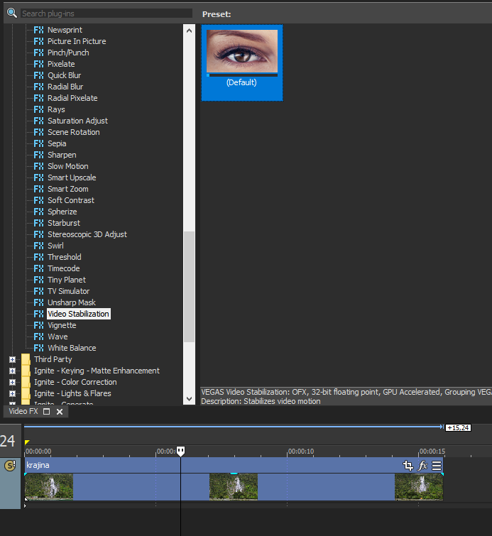 dlazdiceStab - Úprava videa vo Vegas