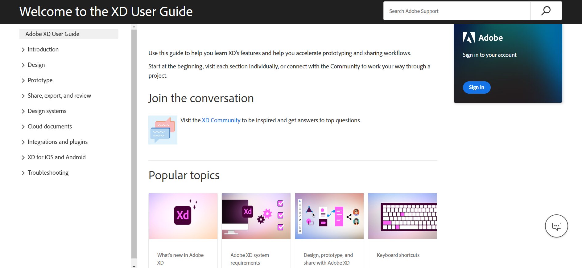 Adobe manuál - Adobe XD