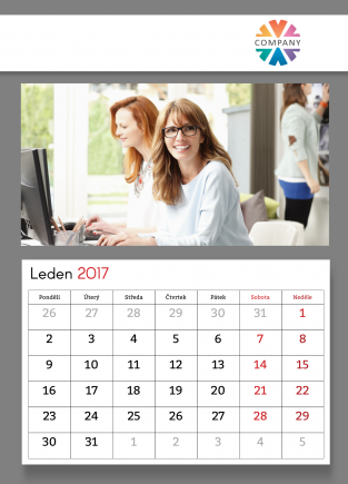 Firemné kalendár ukážka