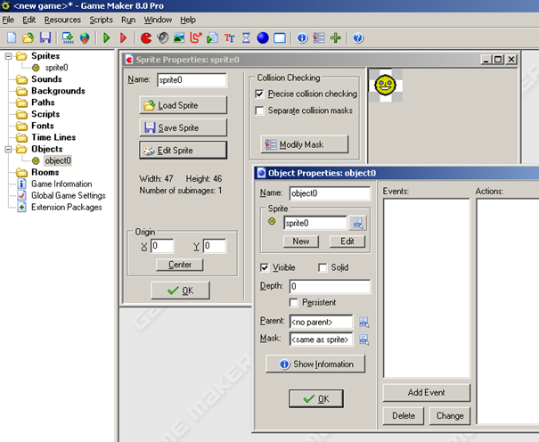 Game maker - základy a ikonky