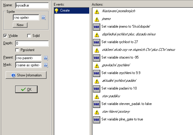 Game maker - základy a ikonky