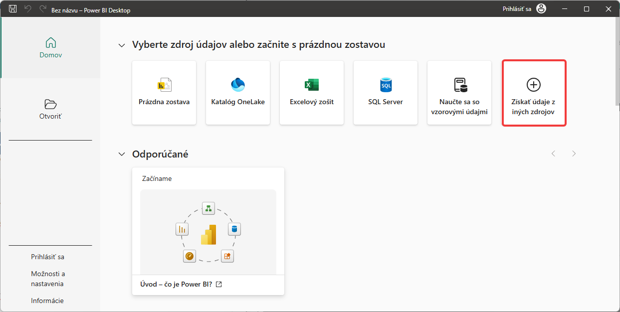 Import dát z iného zdroja - Dátová analýza s Power BI