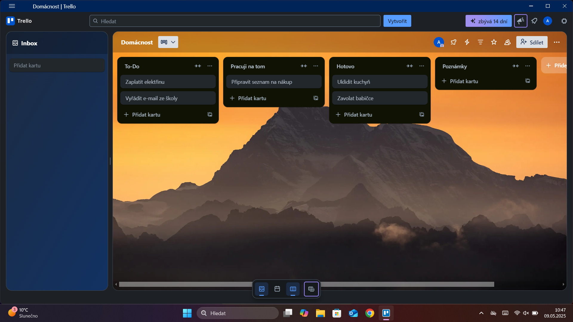 Ukážka aplikácie Trello - Využívanie aplikácií na PC - Využívanie aplikácií na PC