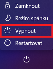 Tlačidlo vypnúť - Základné ovládanie PC - Základné ovládanie PC